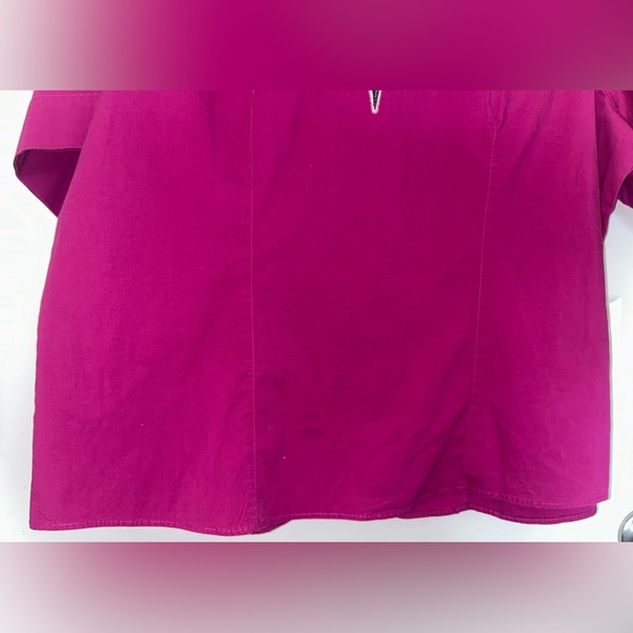 Women’s Harley Davidson Short Sleeve Fuscia Button Up Shirt Size 2W - Picture 8 of 10